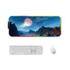 400x900x4mm F-01 Rubber Thermal Transfer RGB Luminous Non-Slip Mouse Pad(Snow Peak) - 1