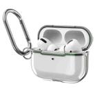 DDEHY668 Electroplated Transparent Silicone + PC Protective Cover For AirPods Pro(Transparent + Green) - 1