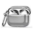 DDEHY668 Electroplated Transparent Silicone + PC Protective Cover For AirPods Pro(Transparent Black + Silver) - 1