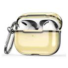 DDEHY668 Electroplated Transparent Silicone + PC Protective Cover For AirPods Pro(Transparent Gold + Black) - 1