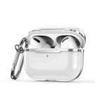 CSDD886 Electroplated Two-Color TPU + PC Protective Cover Case For AirPods Pro(Porcelain White + Silver) - 1