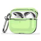 CSDD886 Electroplated Two-Color TPU + PC Protective Cover Case For AirPods Pro(Matcha Green + Green) - 1