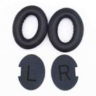 2 PCS Headset Lambskin Sponge Cover Earmuffs For Bose QC25 / QC15 / QC2 / QC35 / AE2i(Black+Black) - 1