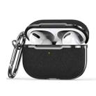 Plated Fabric PC Protective Cover Case For AirPods Pro(Black) - 1