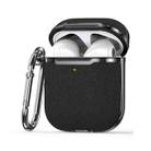 Plated Fabric PC Protective Cover Case For AirPods 1 / 2(Black) - 1