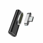 20 Pin Elbow Magnetic USB-C / Type-C Adapter Support Charging and 4K Video Transferring(Black) - 1