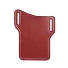 2 PCS Men PU Leather Outdoor Sports Waist Belt Hanging Mobile Phone Bag(Red) - 1