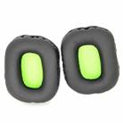 2 PCS Headset Sponge Cover For Mad Catz Tritton Kunai(Black Green) - 1