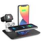 HQ-UD17 4 in 1 Wireless Charger Phone Holder Charging Base for Smart Phones, iWatch, AirPods (Black) - 1