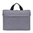 Portable Notebook Bag Multifunctional Waterproof and Wear-Resistant Single Shoulder Computer Bag, Size: 13 inch(Gray) - 1