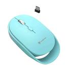 XUNSVFOX XYH60 1600 DPI 6-keys Charge Mute Wireless Mice, Colour: 2.4G+Bluetooth Green - 1