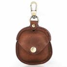 CONTACTS FAMILY CF1119 Pro For Galaxy Buds Pro Crazy Horse Texture Clamshell Earphone Protective Leather Case with Hook(Brown) - 1