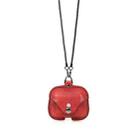 CONTACTS FAMILY CF1122A  AirPods Pro Leather Protective Case with Necklace for AirPods Pro(Red) - 1