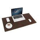 CF9011  Desk Pad Retro Crazy Horse Leather Notebook Computer Mouse Pad Oversized Anti-Slip Desktop Computer Desk Leather Pad(Brown) - 1