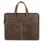 CONTACTS FAMILY  CF3010 Crazy Horse Leather Multifunctional Laptop Handbag For Macbook Pro 16 Inch(Coffee) - 1