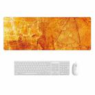 300x800x4mm Marbling Wear-Resistant Rubber Mouse Pad(Yellow Marble) - 1