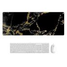 300x800x4mm Marbling Wear-Resistant Rubber Mouse Pad(Black Gold Marble) - 1