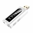 K9 USB Car Bluetooth 5.0 Adapter Receiver FM + AUX Audio Dual Output Stereo Transmitter (White) - 1