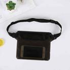 10 PCS Outdoor Beach Mobile Phone Waterproof Bag Three-Layer Sealed PVC Storage Waterproof Waist Bag(Black) - 1