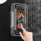 Transparent Waterproof Mobile Phone Box Punch-Free Wall-Mounted Touch Screen Mobile Phone Holder Bathroom Toilet Shower Sealing Protective Cover, Size: 20.5x12.5x3 - 1