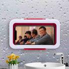 Punch-Free Wall-Mounted Touch Screen Bathroom Toilet Shower Sealed Waterproof Mobile Phone Holder(White) - 1