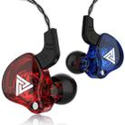 QKZ AK6 2 PCS  In-Ear 3.5mm Wired Subwoofer Sports Earphones(AK6-Blue+Red) - 1