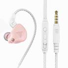 QKZ AK6 2 PCS  In-Ear 3.5mm Wired Subwoofer Sports Earphones(AK6-X Pink with Mic) - 1