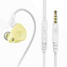 QKZ AK6 2 PCS  In-Ear 3.5mm Wired Subwoofer Sports Earphones(AK6-X Lemon Yellow with Mic) - 1