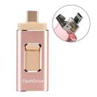 128GB SH02 USB 3.0 + 8 Pin + Mirco USB + Type-C 4 In 1 Mobile Computer U-Disk With OTG Function(Rose Gold) - 1