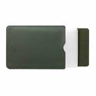 BUBM PGDNB-13 Vertical Square Type Solid Color PU Leather Waterproof Laptop Handbag Liner Bag, Size: 12 inch(Ink Green) - 1