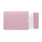 BUBM PGDNB-13 Vertical Square Type Solid Color PU Leather Waterproof Laptop Handbag Liner Bag, Size: 12 inch(Pink) - 1