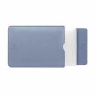 BUBM PGDNB-13 Vertical Square Type Solid Color PU Leather Waterproof Laptop Handbag Liner Bag, Size: 12 inch(Sky Blue) - 1