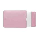 BUBM PGDNB-13 Vertical Square Type Solid Color PU Leather Waterproof Laptop Handbag Liner Bag, Size: 15 inch(Pink) - 1