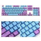 104-Keys Two-Color Mold Transparent PBT Keycap Mechanical Keyboard(Blue Purple) - 1