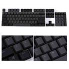 104-Keys Two-Color Mold Transparent PBT Keycap Mechanical Keyboard(Gray Black) - 1