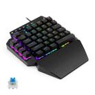 K700 44 Keys RGB Luminous Switchable Axis Gaming One-Handed Keyboard, Cable Length: 1m(Blue Shaft) - 1