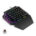 K700 44 Keys RGB Luminous Switchable Axis Gaming One-Handed Keyboard, Cable Length: 1m(Tea Shaft) - 1