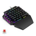 K700 44 Keys RGB Luminous Switchable Axis Gaming One-Handed Keyboard, Cable Length: 1m(Red Shaft) - 1