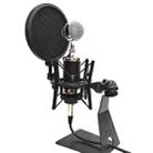 SH-100 Microphone Shockproof Bracket Condenser Microphone Blowout Cover Set(Black) - 6
