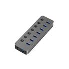 Blueendless USB Splitter Aluminum Alloy QC Fast Charge Expander, Number of interfaces: 7-port (12V2A Power) - 1