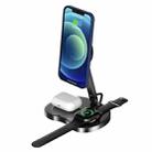 Y5 3 in 1 15W Max Folding Wireless Charging Bracket Fast Charger for iPhone & iWatchs & AirPods & Other Smart Phones(Black) - 2