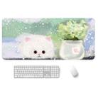 300x700x3mm illustration Cartoon Pattern Waterproof Non-Slip Mouse Pad(Shy Cat) - 1