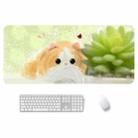 300x700x3mm illustration Cartoon Pattern Waterproof Non-Slip Mouse Pad(Yellow Cat) - 1