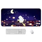 300x700x5mm illustration Cartoon Pattern Waterproof Non-Slip Mouse Pad(Rabbit On The Road) - 1