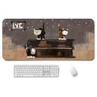 400x900x3mm illustration Cartoon Pattern Waterproof Non-Slip Mouse Pad(Three Cats) - 1