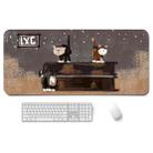 400x900x4mm illustration Cartoon Pattern Waterproof Non-Slip Mouse Pad(Three Cats) - 1