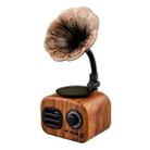 Ft-05 Wireless Retro Bluetooth Speaker Gramophone Mini Player(Walnut) - 2