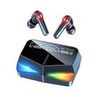 M28 Non-Delay Wireless Bluetooth Game Headphones In-Ear Touch Control Earphones with Colorful Breathing Light & Mirror Screen Display(Black) - 1