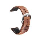 Quick Release Watch Band Crazy Horse Leather Retro Watch Band For Samsung Huawei,Size: 20mm (Deep Brown Silver Buckle) - 1