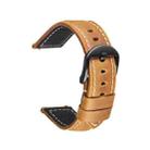 Quick Release Watch Band Crazy Horse Leather Retro Watch Band For Samsung Huawei,Size: 20mm (Light Brown Black Buckle) - 1